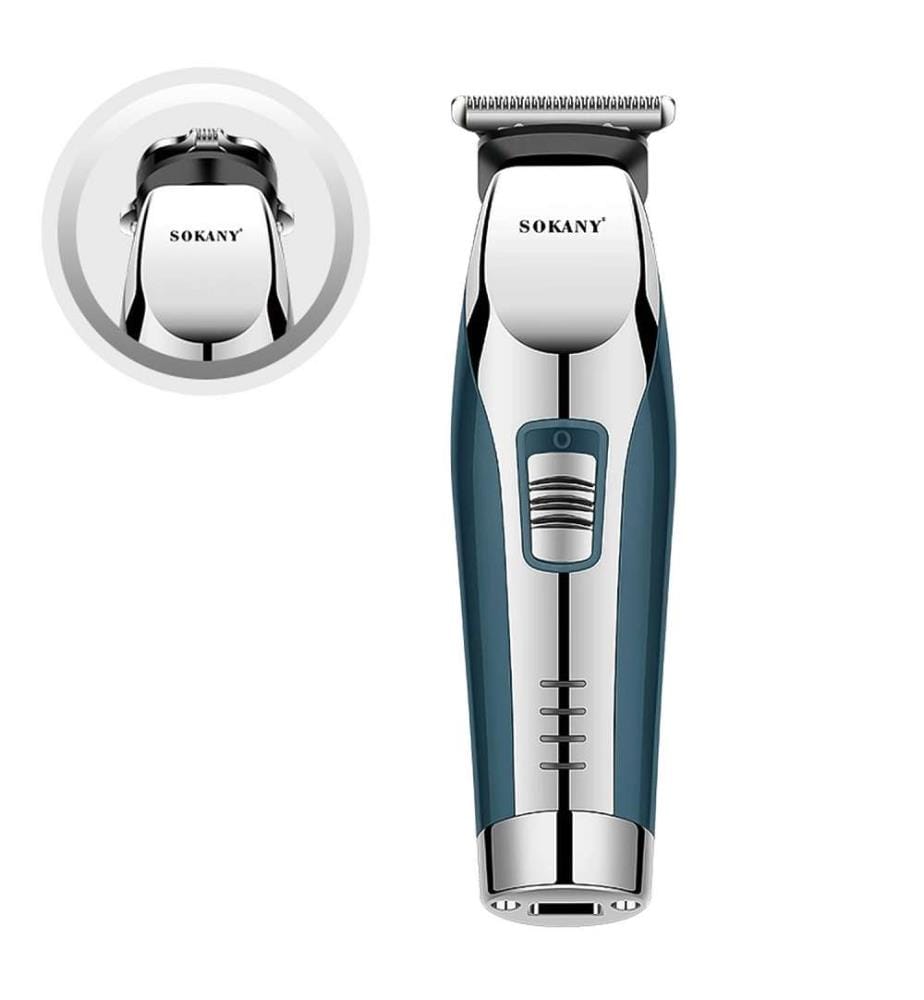 Rechargeable hair and beard trimmer Ergonomic design - Blue