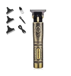 Rechargeable hair and beard trimmer 1200mAh Retro ergonomic design - Bronze