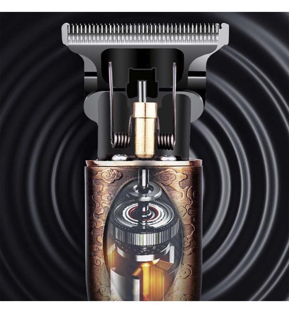 Rechargeable hair and beard trimmer 1200mAh Retro ergonomic design - Bronze