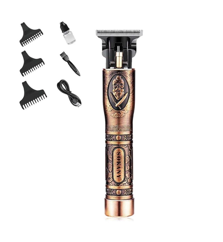 Tondeuse à cheveux et à barbe rechargeable 1200mAh Design ergonomique rétro - Rose Gold