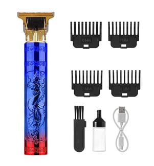 Battery hair and beard trimmer - Electric blue