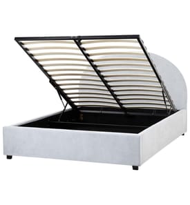 Letto contenitore Ciniglia VAUCLUSE 140 x 200 cm Azzurro