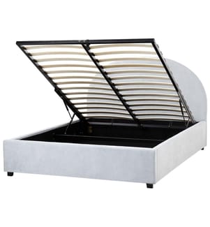 Letto contenitore Ciniglia VAUCLUSE 140 x 200 cm Azzurro