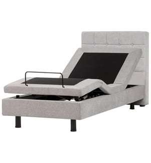 Letto regolabile Tessuto DUKE 90 x 200 cm Grigio chiaro