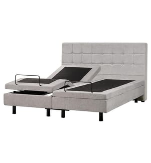 Letto regolabile Tessuto DUKE 160 x 200 cm Grigio chiaro