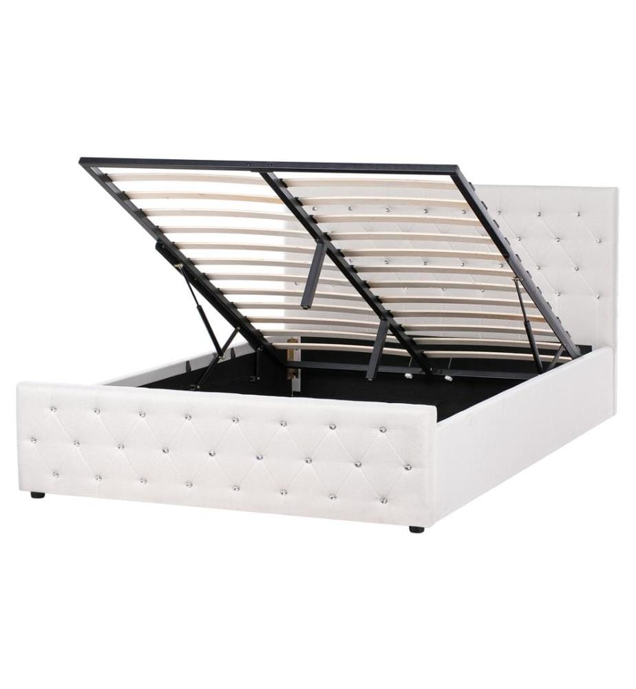 Lit ottoman Tissu AMIENS 160 x 200 cm Beige