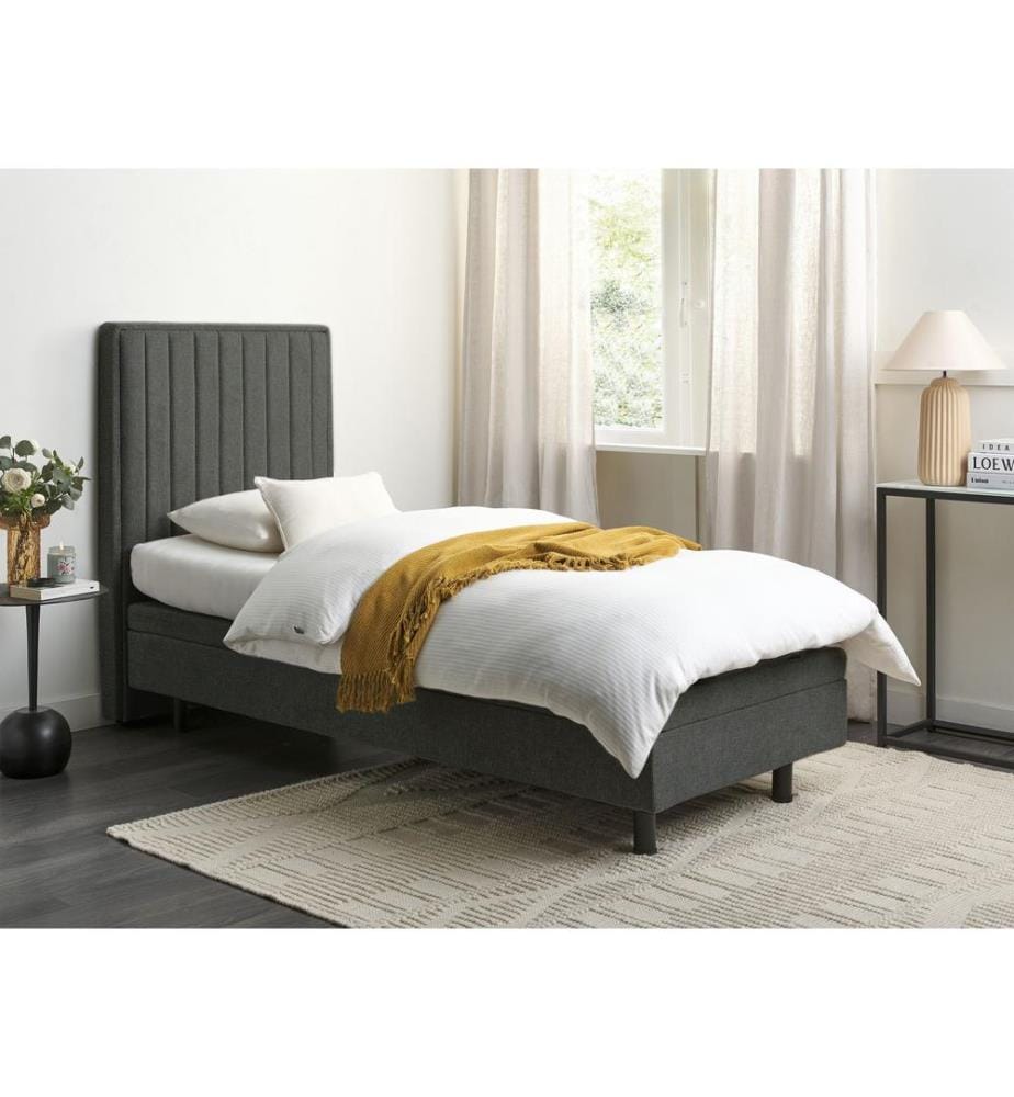 Adjustable Bed Fabric CASTELLAN 90 x 200 cm (EU Single) Dark Grey