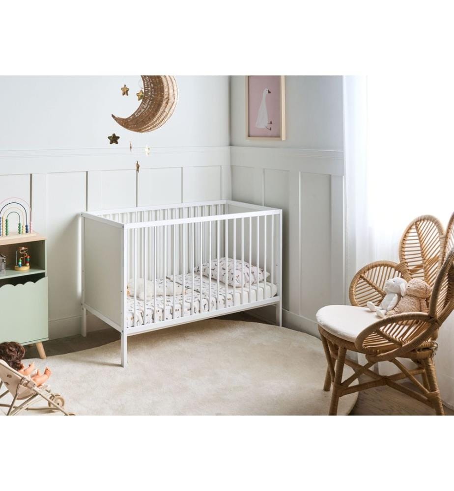 Lit de bébé ZAMA 60 x 120 cm Blanc