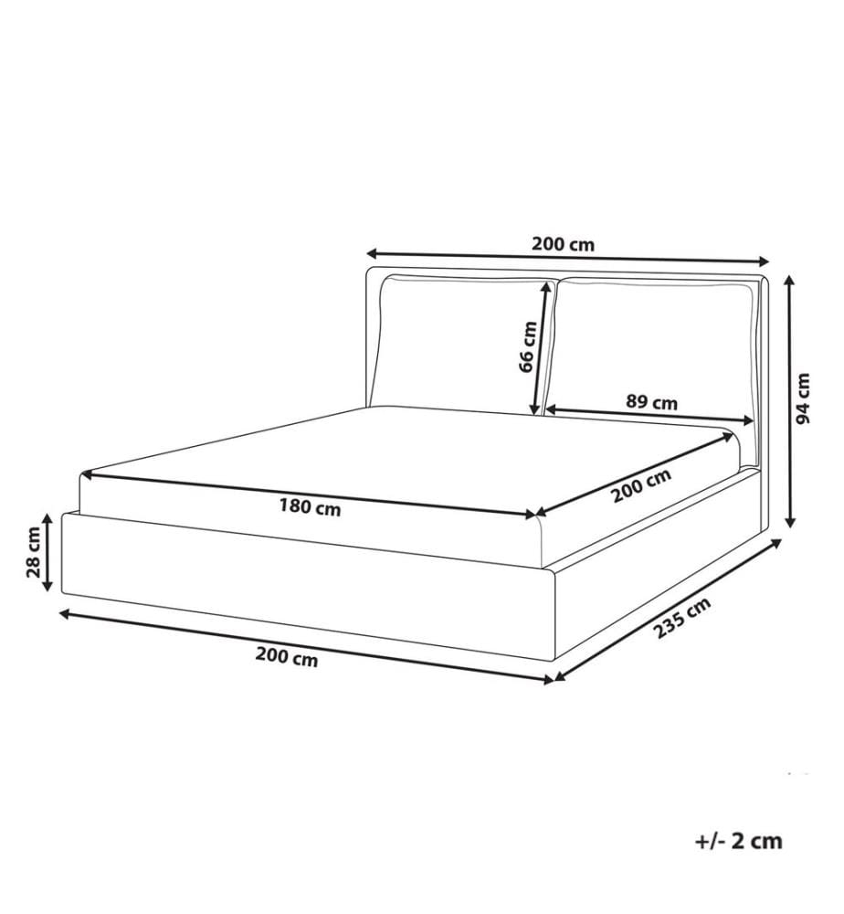Lit avec sommier Velours BAJONNA 180 x 200 cm Vert menthe