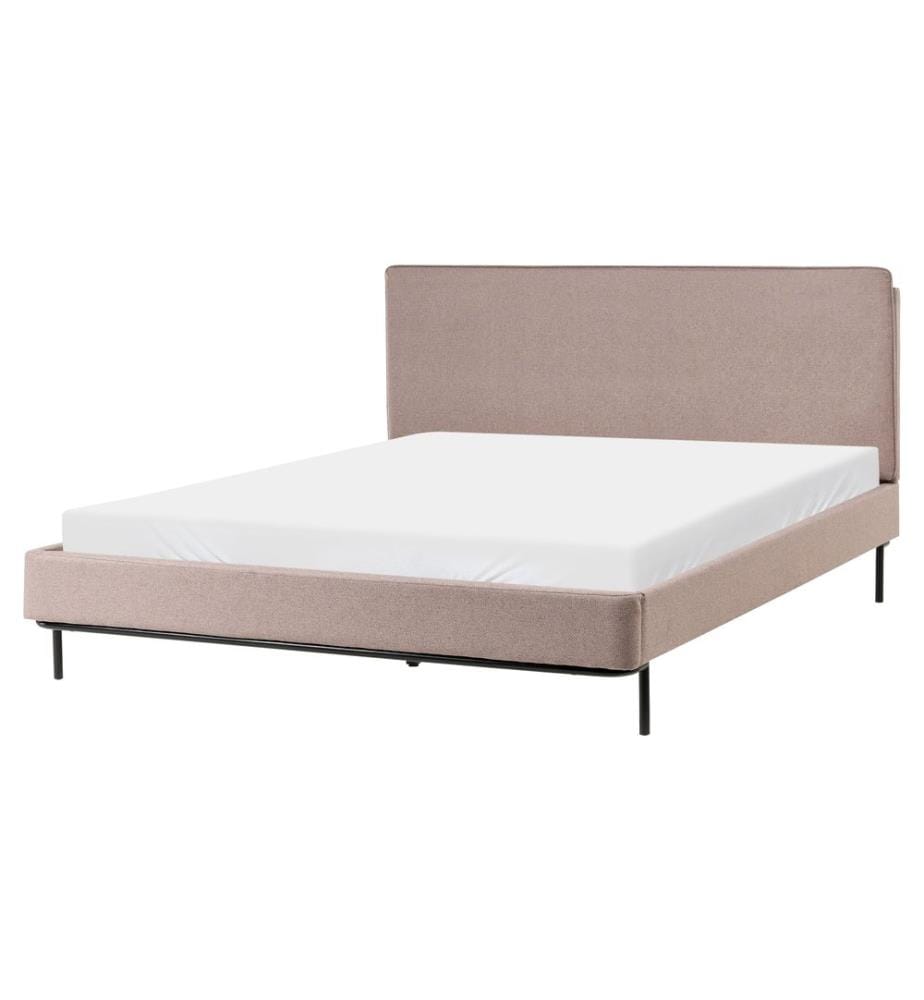 Lit avec sommier Tissu CORIO 160 x 200 cm Taupe
