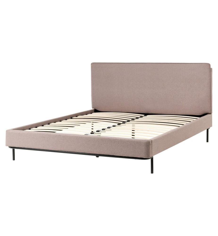 Lit avec sommier Tissu CORIO 160 x 200 cm Taupe
