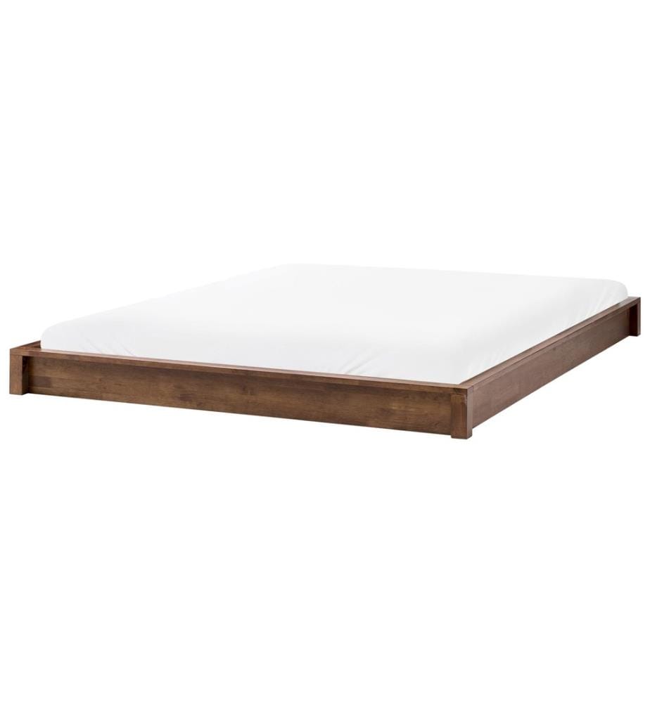 Lit sans tête de lit Bois ANTRAS 160 x 200 cm Marron foncé