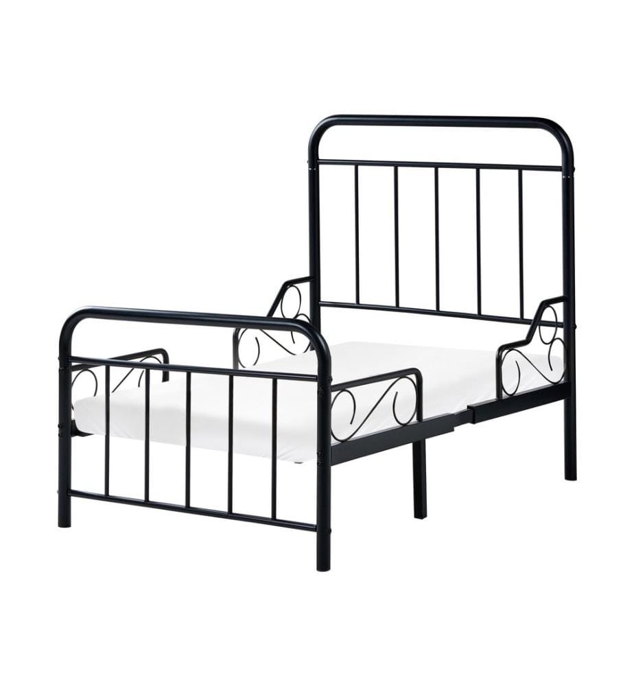 Lit d'enfant extensible Métal ANAIS 90 x 200 cm Noir