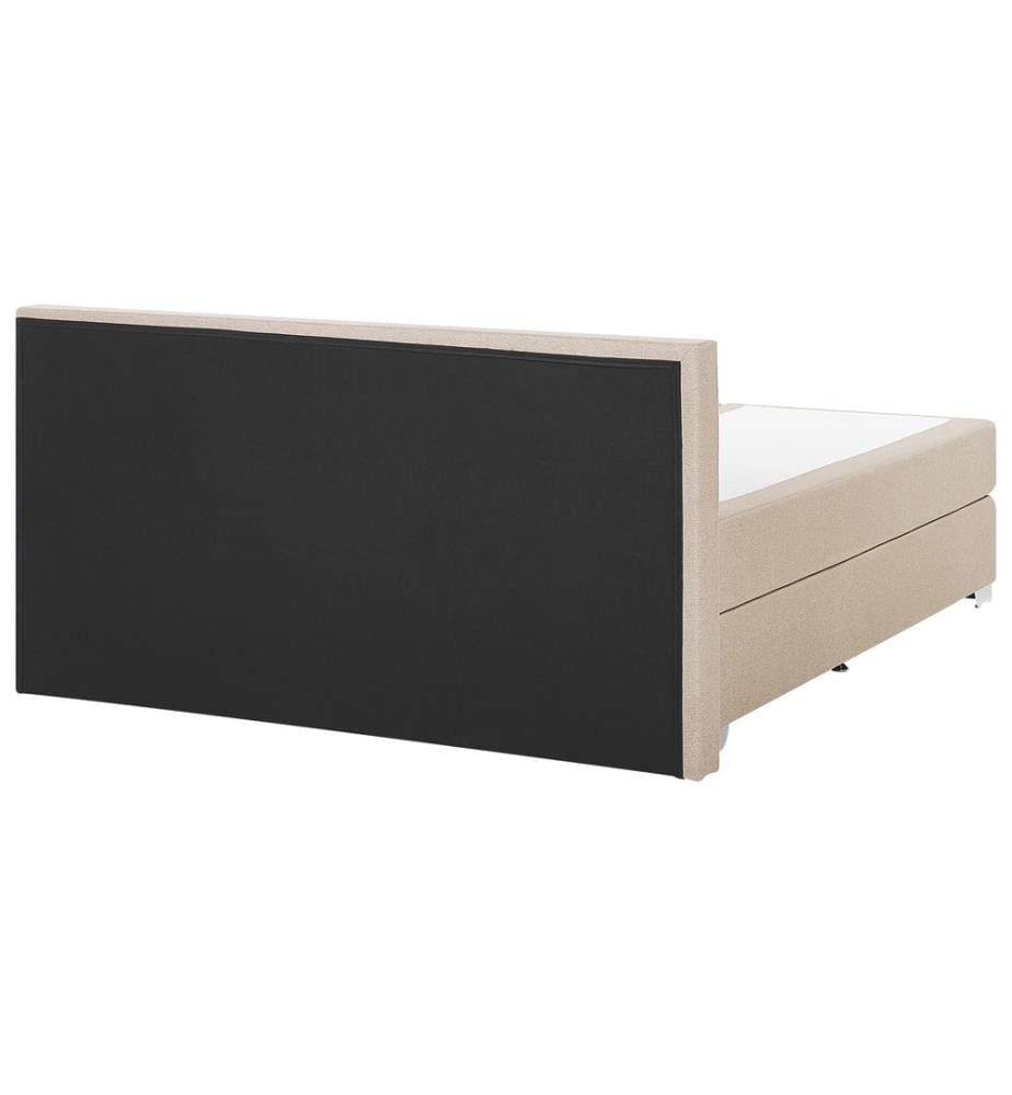 Lit Boxspring Tissu PRESIDENT 160 x 200 cm Beige