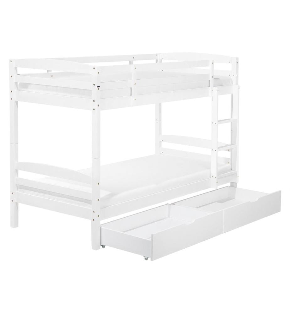Lit superposé Bois de pin REGAT 90 x 200 cm Blanc