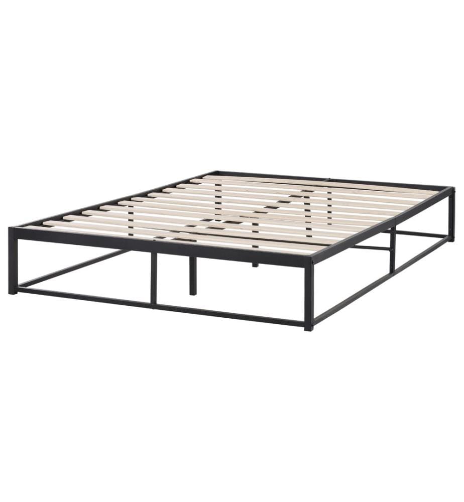 Lit avec sommier Métal VIRY 140 x 200 cm Noir