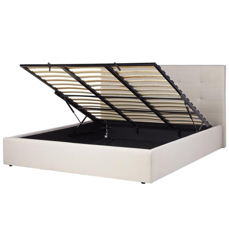 Lit ottoman Tissu LORIENT 180 x 200 cm Beige