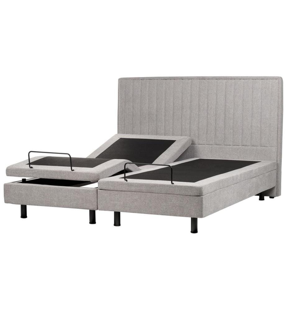 Lit réglable Tissu DUKE II 180 x 200 cm Gris clair