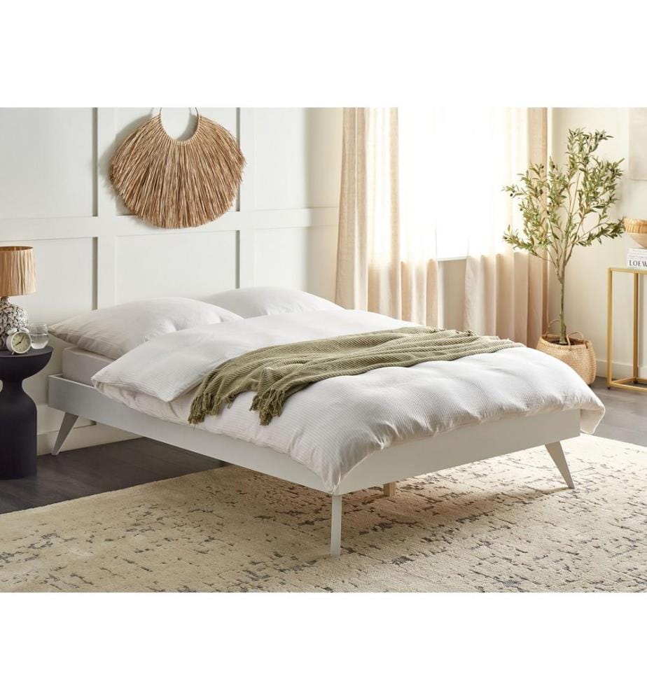 Bed without Headboard BERRIC 140 x 200 cm (EU Double) White