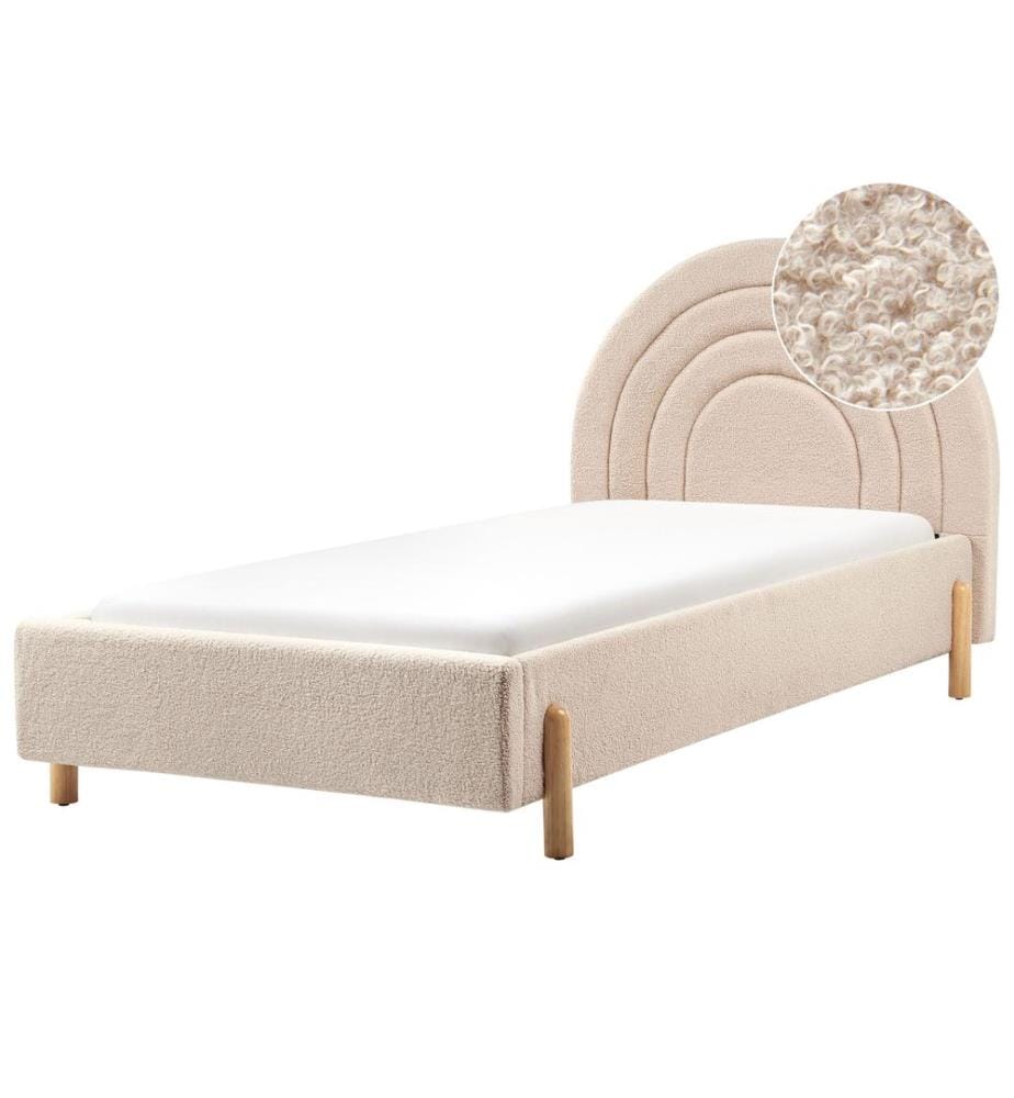 Lit d'enfant Bouclé ANET 90 x 200 cm Beige