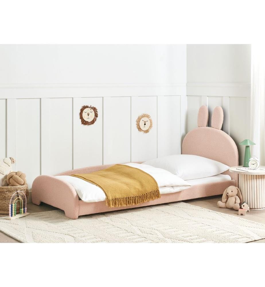 Lit d'enfant Lapin Bouclé PERROS 90 x 200 cm Beige
