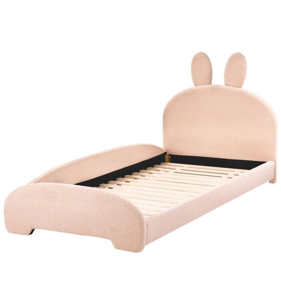 Lit d'enfant Lapin Bouclé PERROS 90 x 200 cm Beige