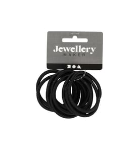 CREATIV COMPANY - Élastique pour cheveux 4,5 cm, 10 pièces, noir