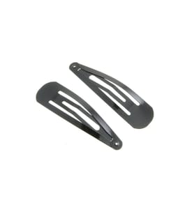DailyGo - Barrette à cheveux Click Clack métal 7 cm, noir