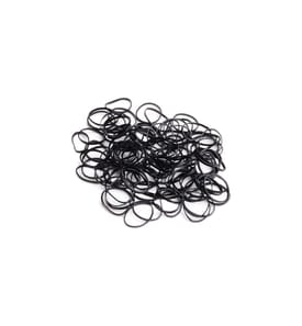 DailyGo - Haargummi Silikon 1 cm 120 Stück, schwarz