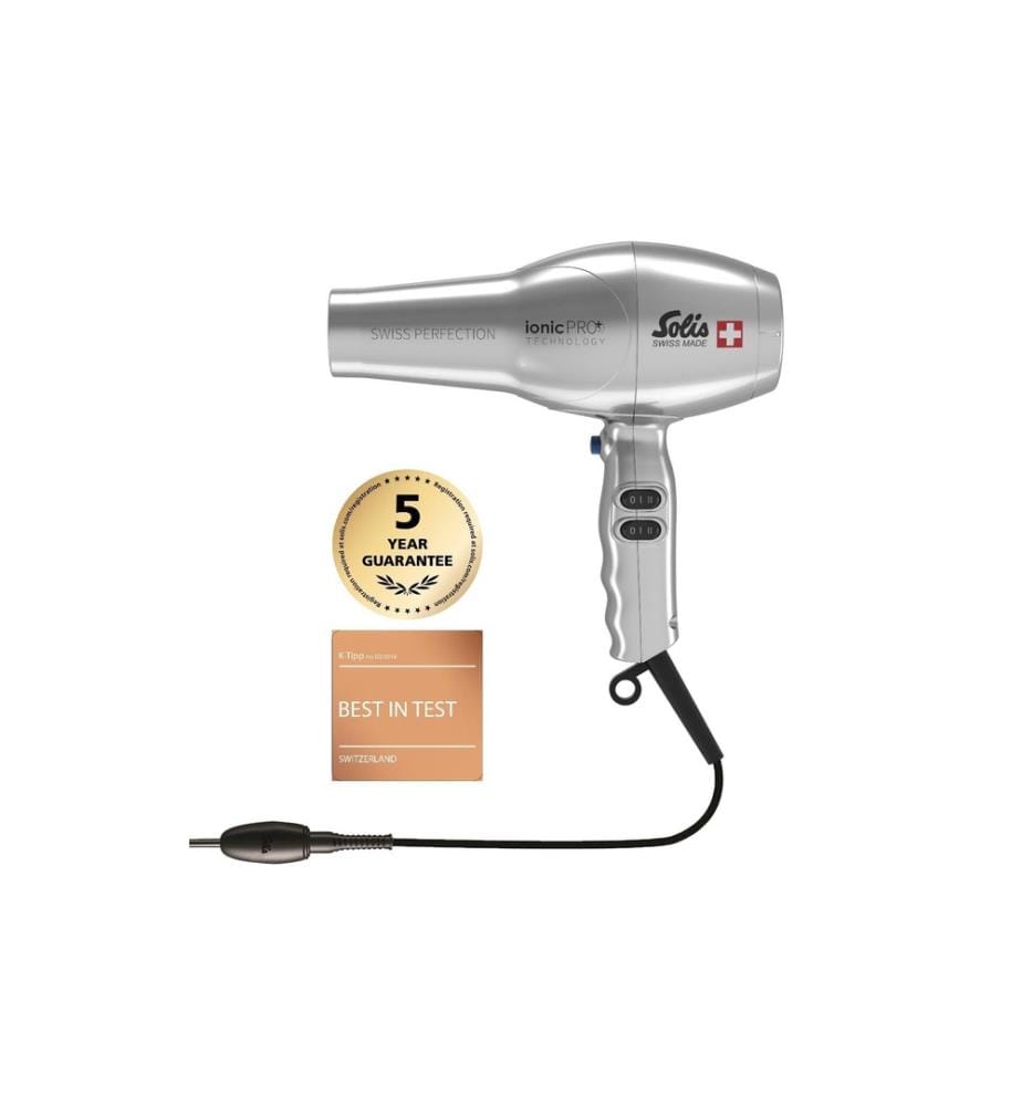 SOLIS - Profihaartrockner Swiss Perfection 360° ionicPRO Silber