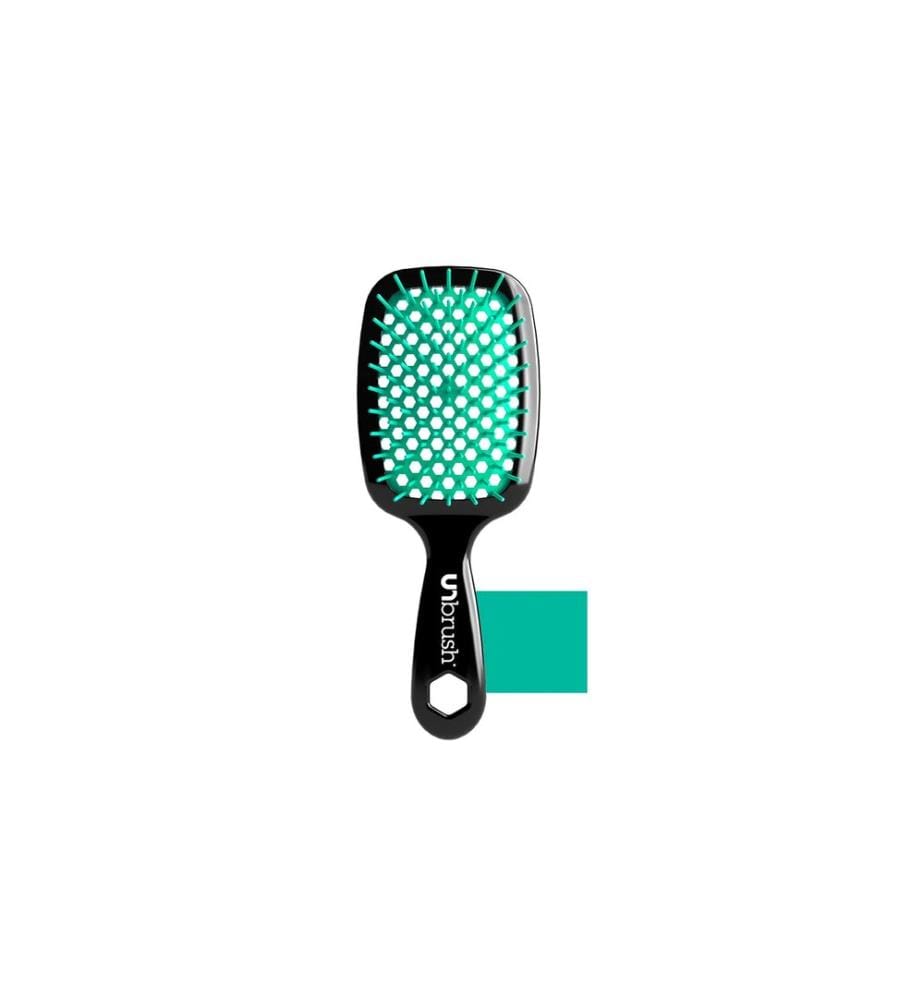 Unbrush - Brosse à démêler, manche noir, Lagoon