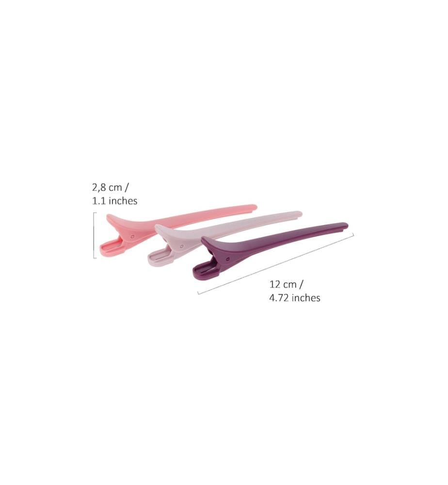 Parsa Beauty - Frisier-Haarclips Lila/Pink/Rosa 3 Stück