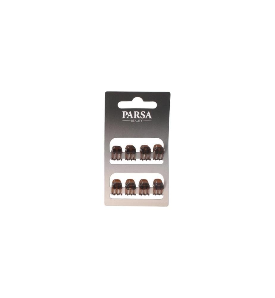 Parsa Beauty - Haarklemme klein Braun 8 Stück