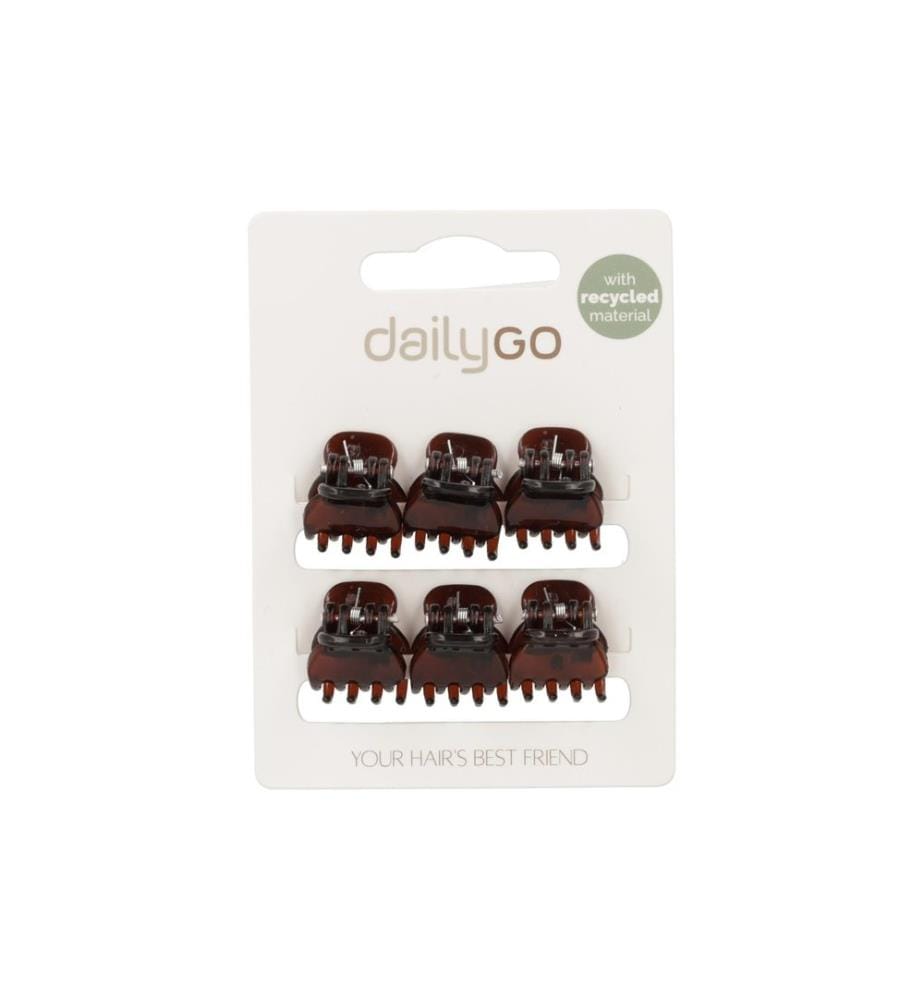 DailyGo - Haarklemmen 6 Stück, Tortoise