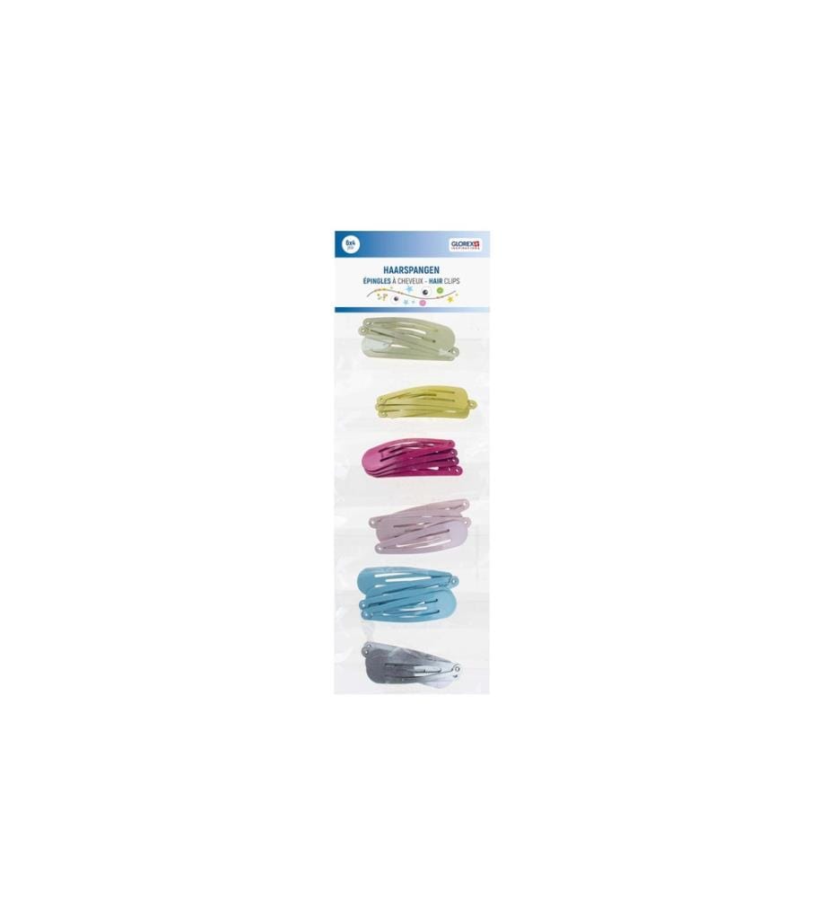 GLOREX - Haarspange Set 24 Stück