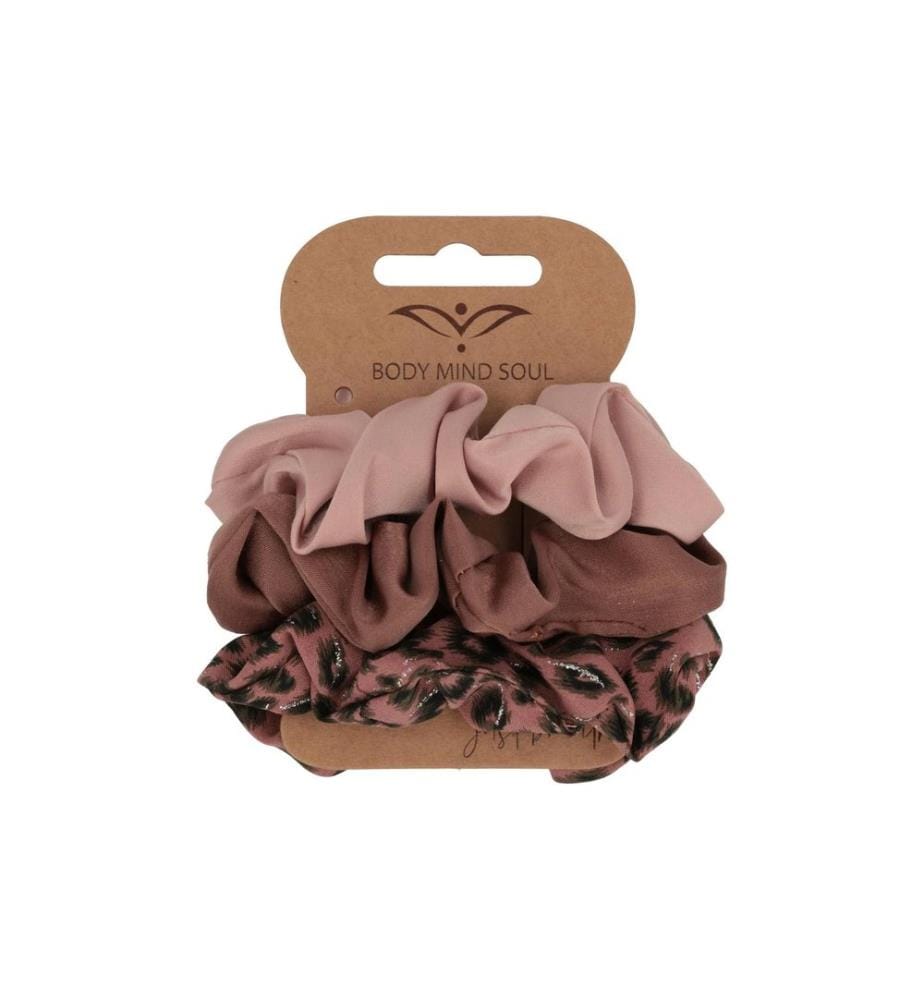 Body Mind Soul - Scrunchy Yoga, rose, marron, imprimé animalier 3 pièces