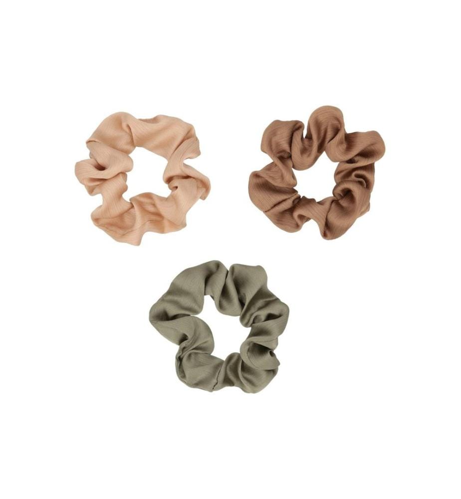 Body Mind Soul - Scrunchy Yoga, Vert olive, Beige, Marron clair 3 pièces