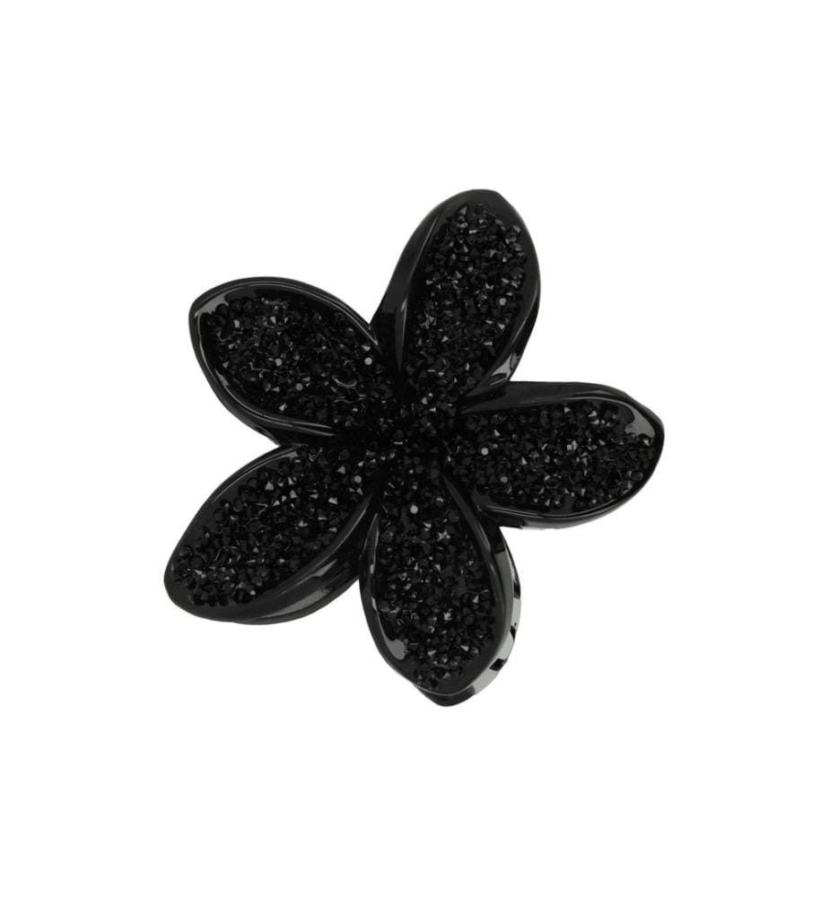 Trisa Accessoires - Pince à cheveux Lotus avec effet cristal, noir