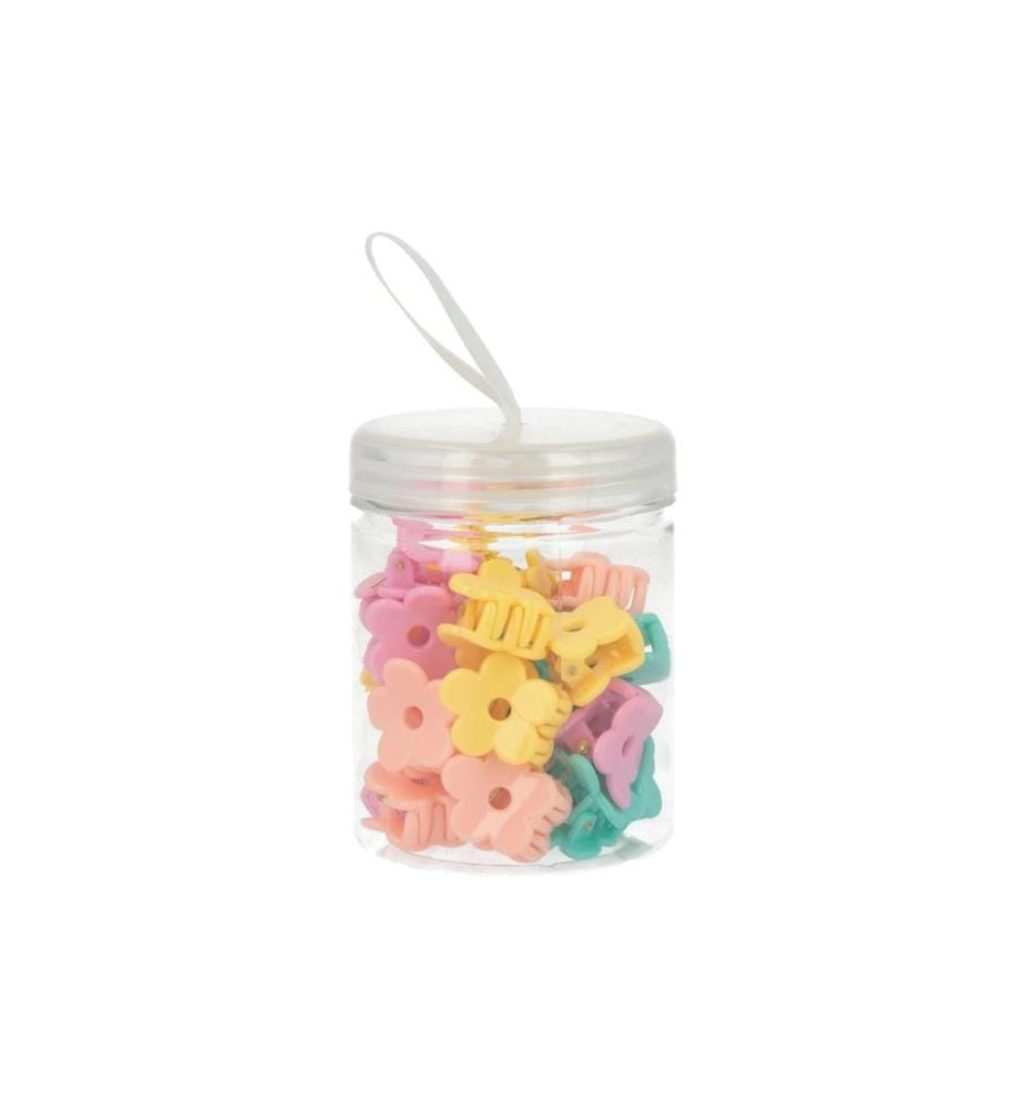 Trisa Accessoires - Böxli mit 24 Blümchen Haarklemmen pastell