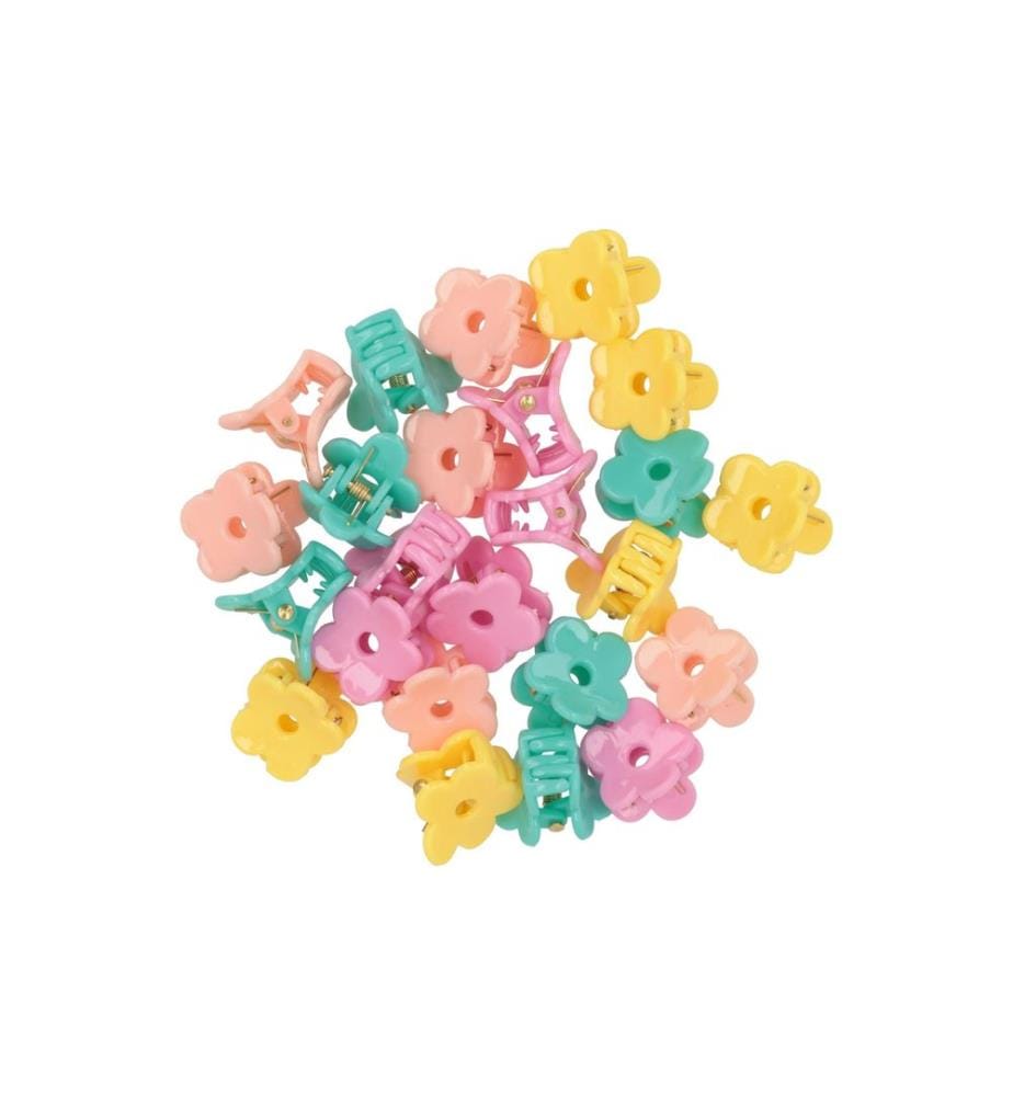 Trisa Accessoires - Böxli mit 24 Blümchen Haarklemmen pastell