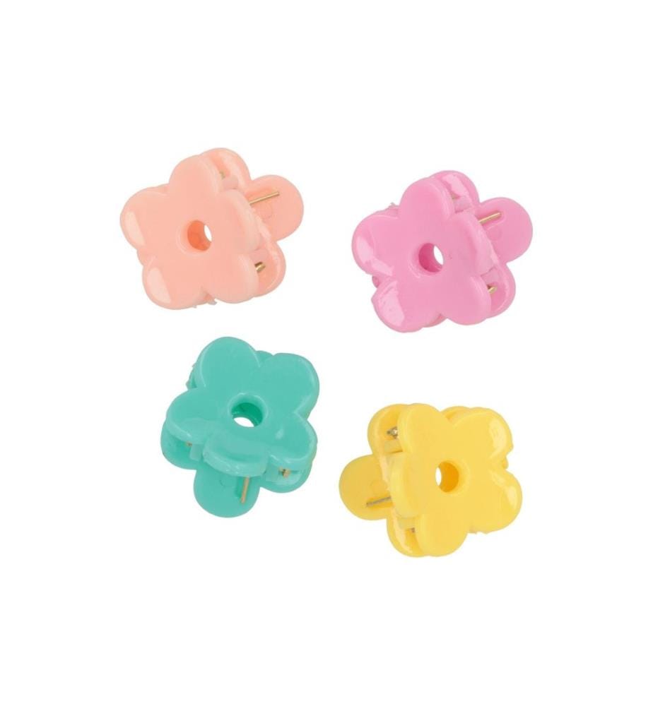 Trisa Accessoires - Böxli mit 24 Blümchen Haarklemmen pastell