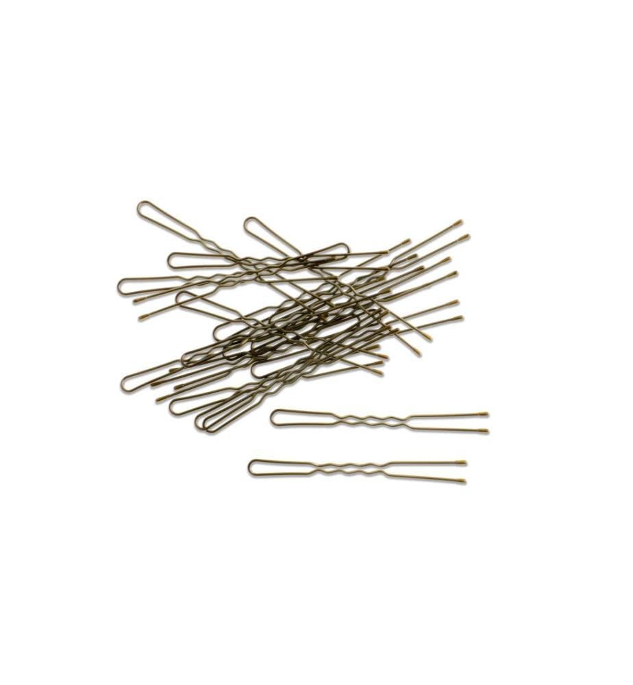 DailyGo - Haarnadel 6 cm 20 Stück, gewellt, Braun