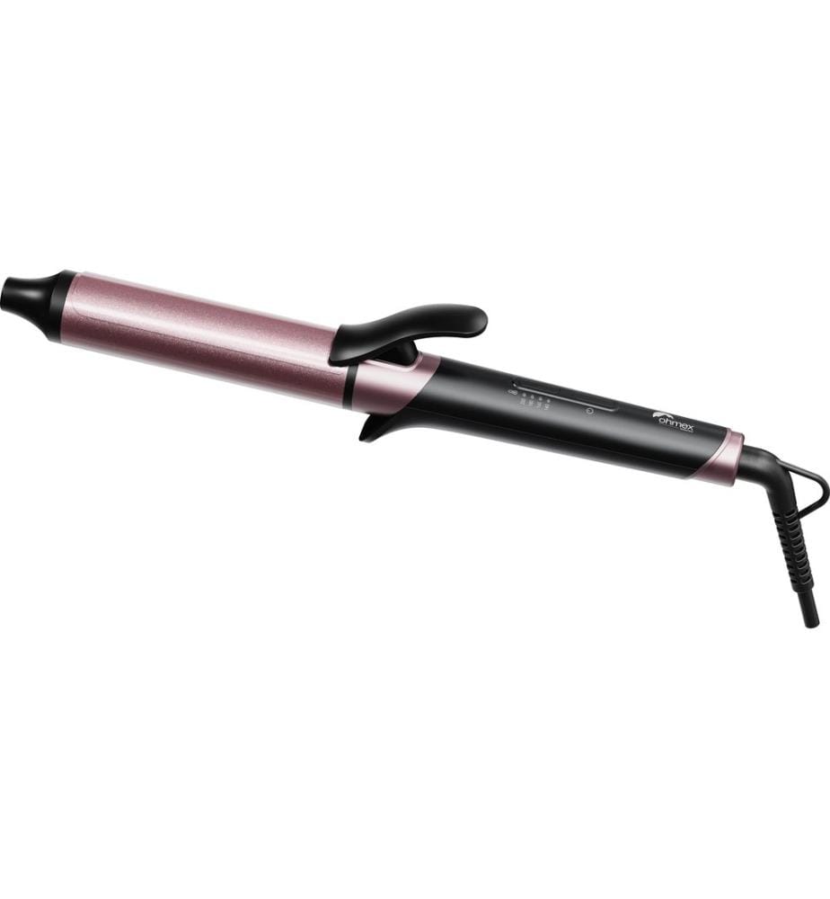 OHMEX - Lockenstab OHM-HBY-7690 Schwarz/Dunkelrosa