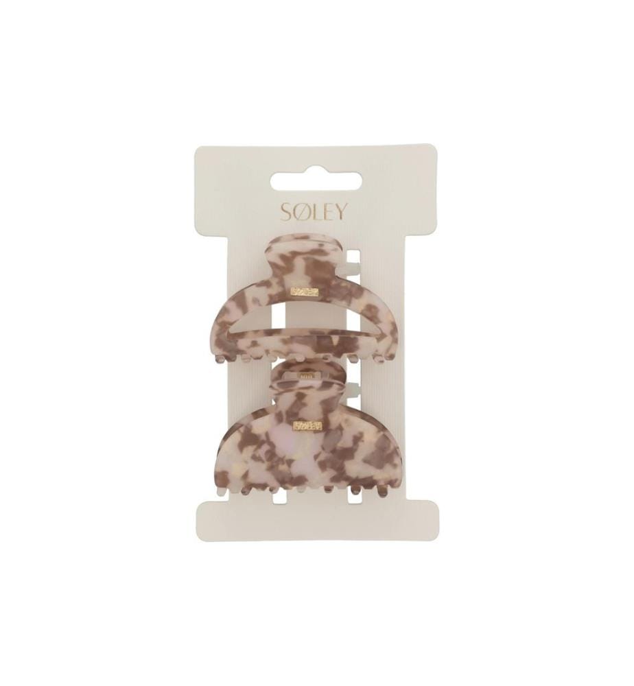 SOLEY - Klemme 2 Stück Braun-Beige