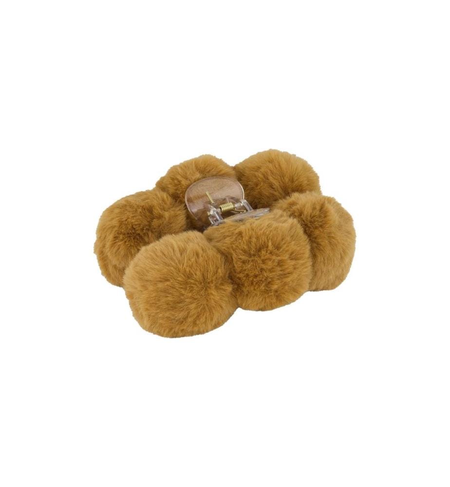 Trisa Accessoires - Kunstfell-Haarspange mit Pompons