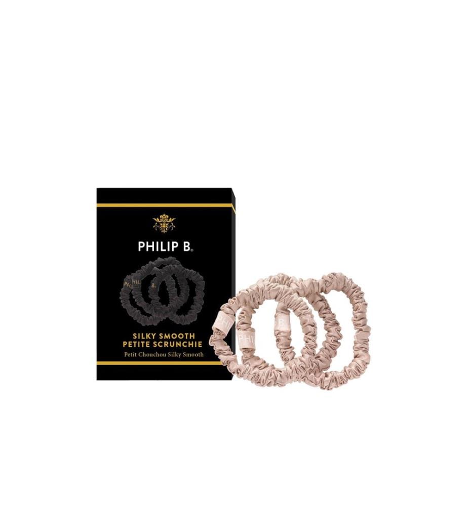 PHILIP B - Petite Champagne Scrunchie 3 Stück