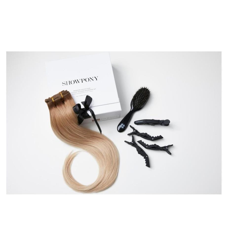 Showpony - 7-teiliges Clip-in-Set 50 cm Warm Salted Caramel