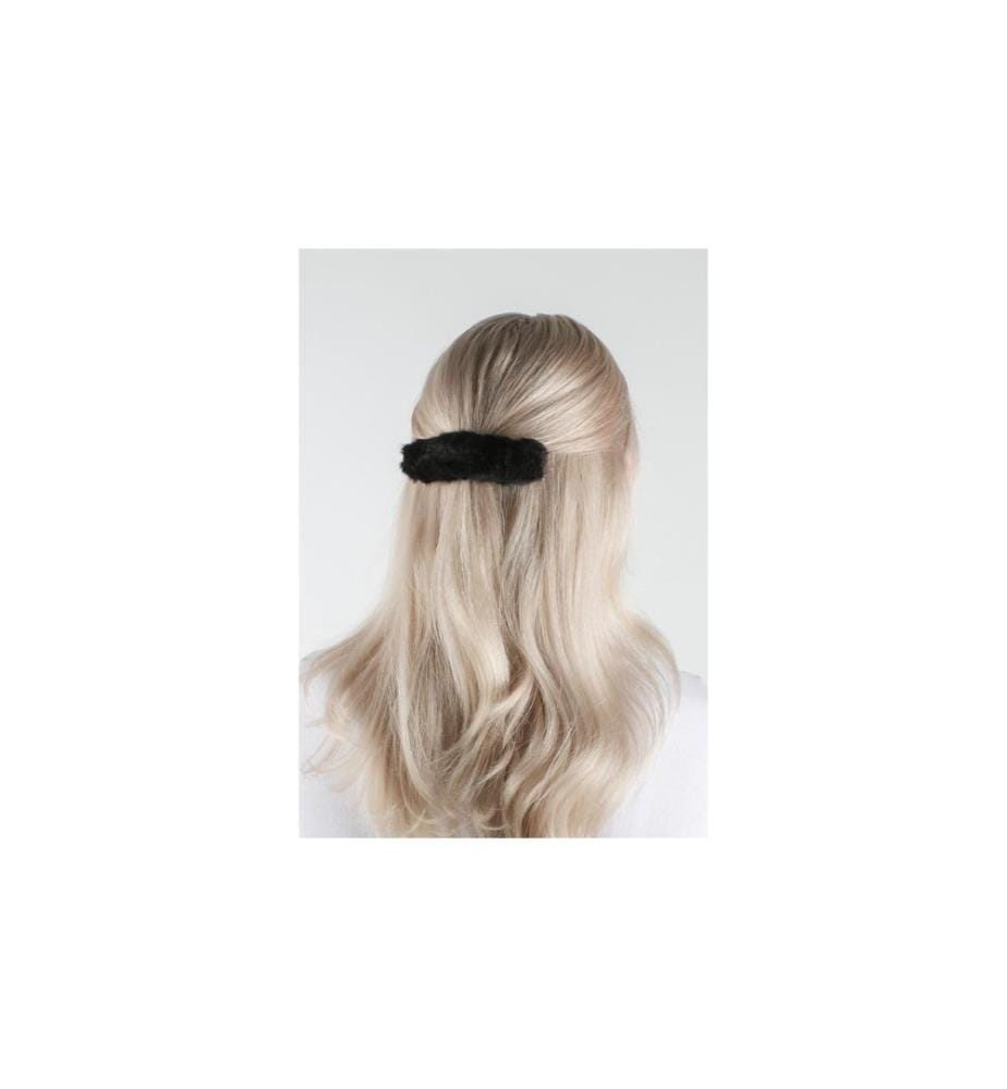 Trisa Accessoires Hairband & Hair Clip Fake-Fur-Look Schwarz