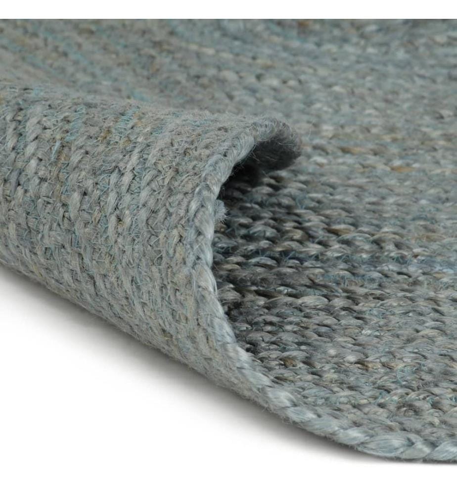 Teppich Handgefertigt Jute Rund 120 cm Olivgrün