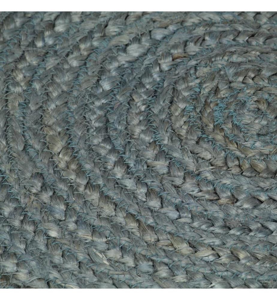 Teppich Handgefertigt Jute Rund 120 cm Olivgrün
